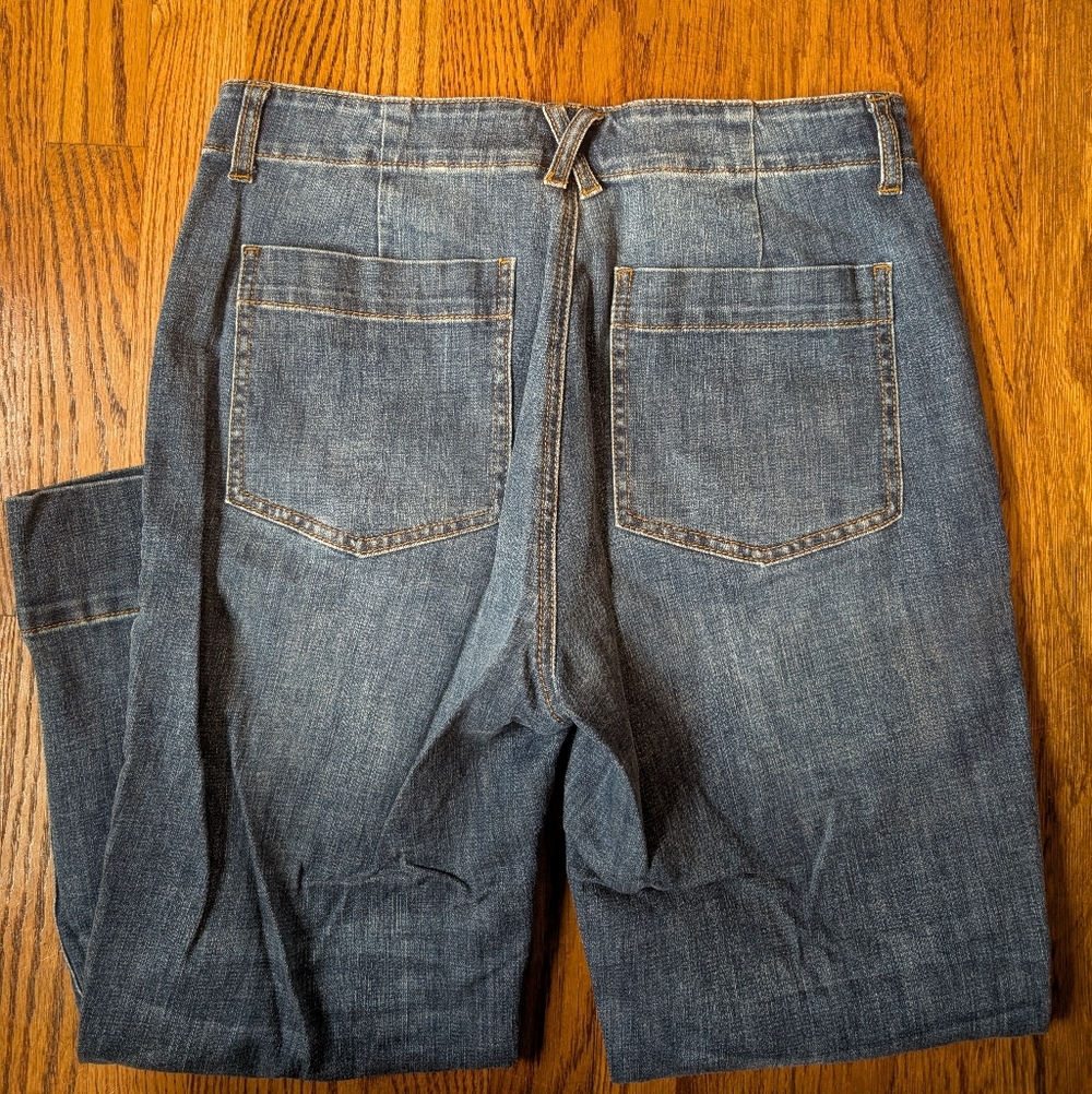 CAbi Carmel Crop - Dark Blue Cropped Jeans, Size 8 - Picture 4 of 7